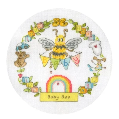Image of Bothy Threads Cross Stitch Kit Baby Bee (Hoop not Included)