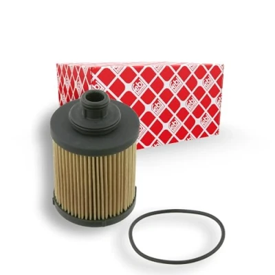 Image of BS516731BA Oil Filter FEBI BILSTEIN 26365 with seal ring Insert VAUXHALL: Corsa Mk3, COMBO Mk2, Astra Mk5, FIAT: 500 Hatchback