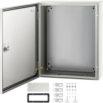 Image of VEVOR NEMA Steel Enclosure, 20 x 16 6&#039;&#039; 4X Electrical Box, IP66 Waterproof &amp; Dustproof, Outdoor/Indoor Junction with Mounting Plate