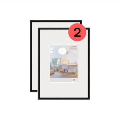 Image of walther Design Picture Frame Black 40 x 60 cm with Art Glass Double Pack, New Lifestyle Plastic KVX460BD
