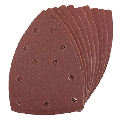 Image of Amtech V4037 Hook and Loop Delta Sanding Sheets for Sander, 240 Grit, 150mm x 100mm, 10pcs