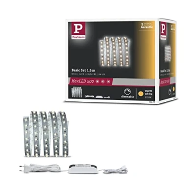 Image of Paulmann 70577 Function MaxLED 500 Basicset 1.5m Warm White 10W 230/24V 20VA Silver