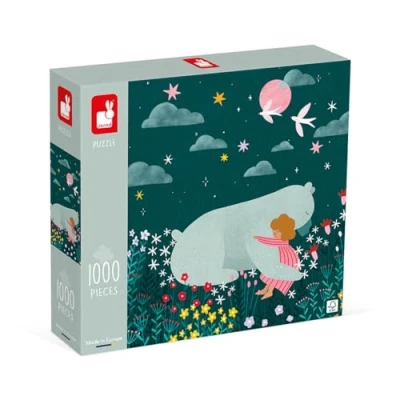 Image of Janod 1000 Piece Puzzle Friendship Suitable for Adults, Teens &amp; Kids Develops Patience and Dexterity Made in Europe FSC Certified 10 Years +, J02522, Green