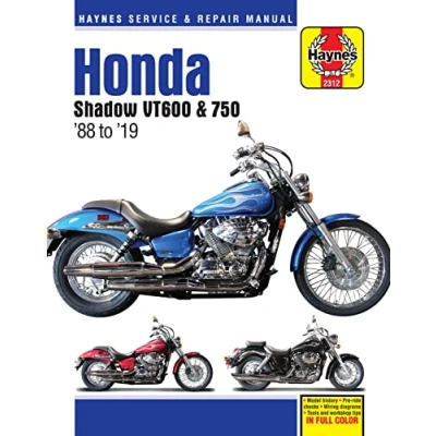 Image of Honda Shadow VT600 &amp; 750 (88 19) Haynes Repair Manual (Paperback)