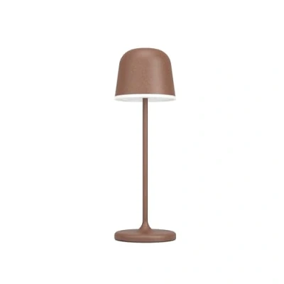 Image of EGLO Mannera LED table lamp with a battery, rusty brown