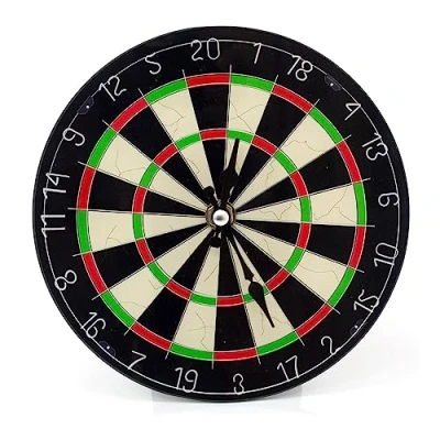Image of Carousel Home 17cm Round Glass Dartboard Clock Dart Board Shaped Wall Novelty Desk Darts Decor Gifts