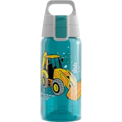 Image of SIGG Children&#039;s Water Bottle Viva One Builder Suitable for Carbonated Drinks Leak proof Dishwasher Safe BPA Free Sports Blue 0.5L