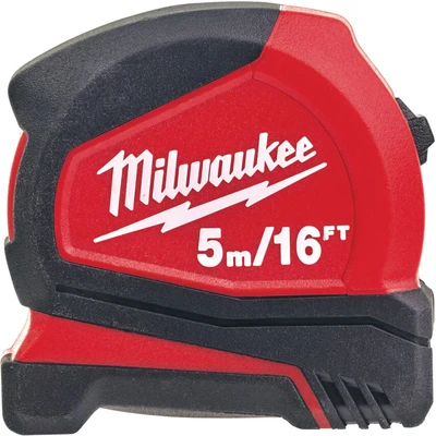 Image of Milwaukee 4932459595 Pro Compact Tape Measure C5 16/25, Red, 5m/16ft