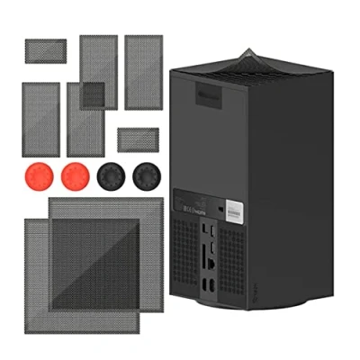 Image of dust proof Cover for Xbox Series X console, Filter Kit accessories Compatiable with controller (Two sets of nets + two pairs rocker caps)