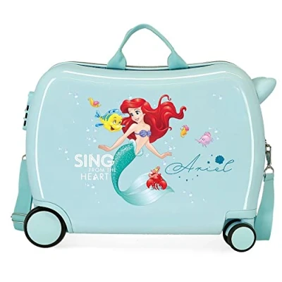 Image of Disney Princesses Cabin Suitcase Pink 38 x 55 20, Valigia Per Bambini, Talla Unica, Ariel