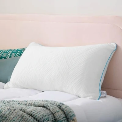 Image of Linenspa Shredded Memory Foam Pillow with Gel Foam, Standard, White