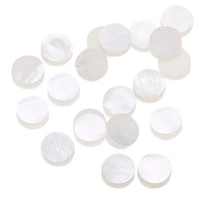 Image of Musiclily Pro 6mm Natural Mother of Pearl Guitar Fretboard Inlay Dots, White (Set 20)