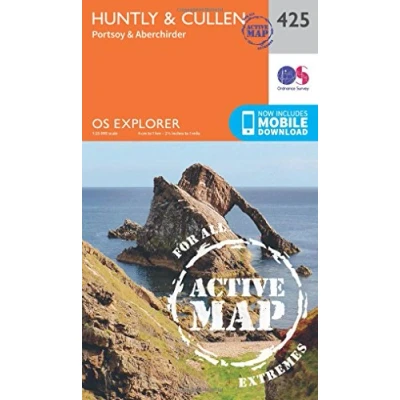 Image of Explorer Active 425 Huntly &amp; Cullen Map With Digital Version