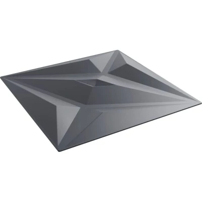 Image of vidaXL Wall Panels 48 pcs Grey 50x50 cm XPS 12 m² Star