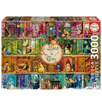 Image of Educa A Stitch in Time 3000 Piece Puzzle for Adults. Measurements: 120 x 85 cm. Includes Lost Part Service while supplies last. From 14 years old