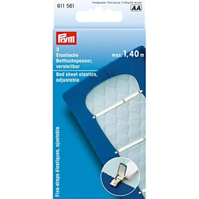 Image of PRYM Consumer Bed Sheet Elastics, White, 100 cm x 200