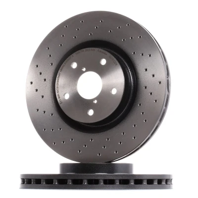 Image of 26300FE070, SU00306805 Brake disc BREMBO XTRA LINE 09.7812.2X 326mm 30mm 5 perforated/vented Coated High carbon SUBARU: Impreza II Saloon