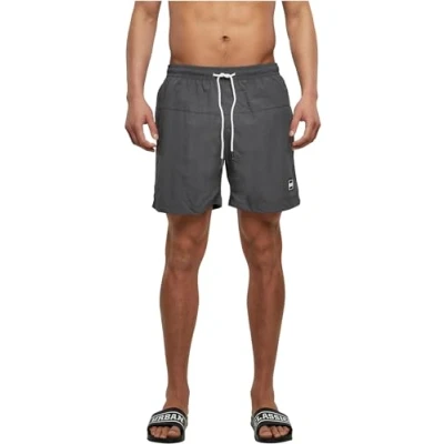 Image of Urban Classics Block Swimming shorts, Men&#039;s, Size: Medium, Darkshadow