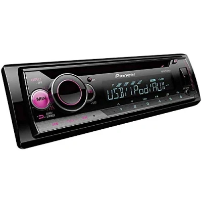 Image of Pioneer DEH S220Ui 1 DIN CD Tuner with multi colour illumination, USB, Spotify, compatible Apple and Android devices.