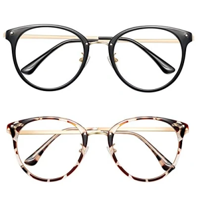 Image of Blue Light Blocking Glasses Computer Gaming Clear Frame Women Men Anti Lightweight Non Prescription Lens Glare Headache Eyestrain Eyeglasses