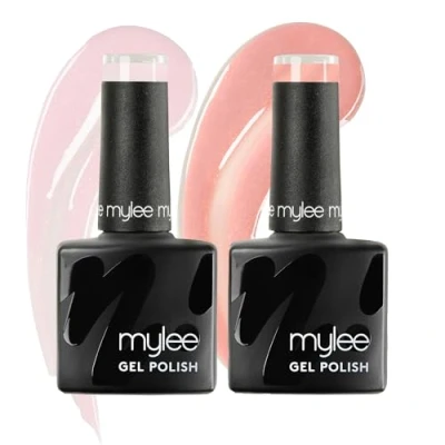 Image of Mylee Gel Nail Polish Duo 2x8ml [Blushing Bride] UV/LED Soak Off Art Manicure Pedicure for Professional, Salon &amp; Home Use Long Lasting Easy to Apply, Vegan Cruelty Free