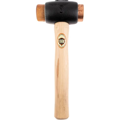 Image of Thor 214 Copper /Rawhide Hammer Size 3, Brown