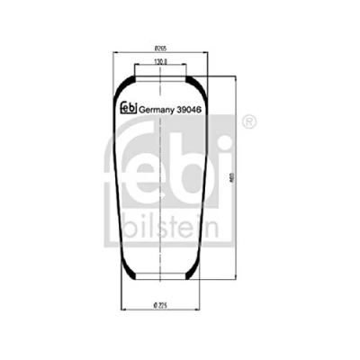 Image of 81436010040 Boot, air suspension FEBI BILSTEIN 39046 Rear Axle Left, Front Right, Right