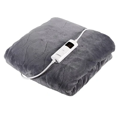 Image of Carmen Fleece Electric Over Blanket 160x130cm Grey