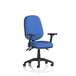 Image of Eclipse Plus III Operator Chair Blue Adjustable Folding Arms