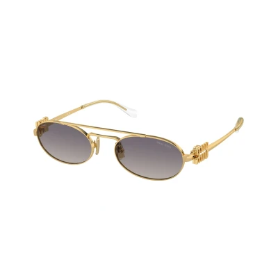 Image of Sunglasses miu Mu 54zs col. 5ak30c Donna Rotonda Oro