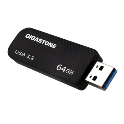 Image of Gigastone 64GB USB3.0 Flash Drive, Capless Retractable Design Pen Carbon Fiber Style, Reliable performance &amp; Durable