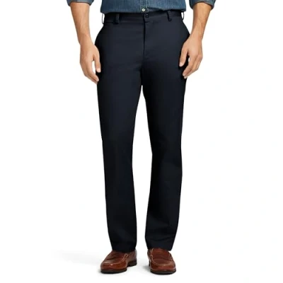 Image of IZOD Men&#039;s American Chino Flat Front Slim Fit Pant, Navy, 36W x 30L