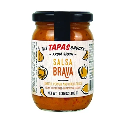 Image of &quot;The Tapas Sauce&quot; Salsa Brava ( Tomato, Pepper and Chilli Sauce) ) Jar of 6.35 oz 180 g) (Pack 1)