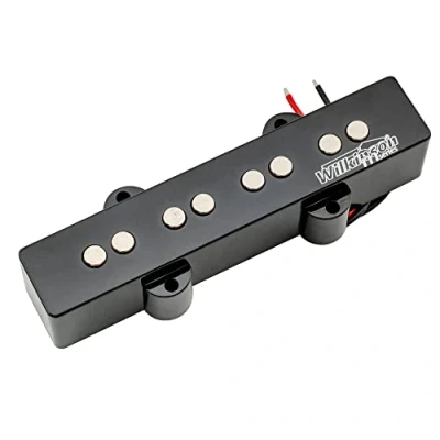 Image of Wilkinson WOJB Vari Gauss Ceramic 4 String Jazz Bass Bridge Pickup for JB Style Electric Bass, Black