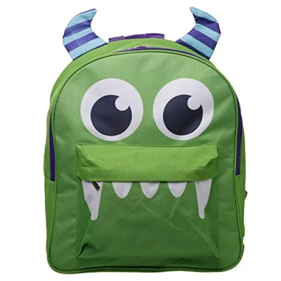 Image of Puckator Childrens Fun &amp; Colourful Polyester Backpack Shark Panda (Monster), Multicoloured, One Size