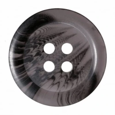 Image of Hemline Round Tortoise Shell Pattern Buttons Brown per Pack of 5