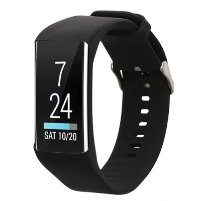 Image of kwmobile Strap Compatible with Polar A360 / A370 Replacement Silicone Watch Band Black