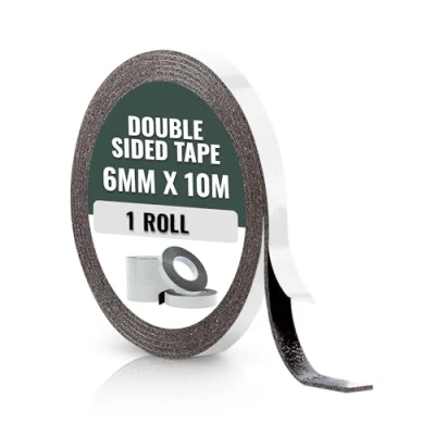 Image of Abacus Range Black Double Sided Foam Tape Heavy Duty Strong Adhesive Sticky Mounting Waterproof For Cars Trims Number Plate Pads 6mm x 10m 1 Roll