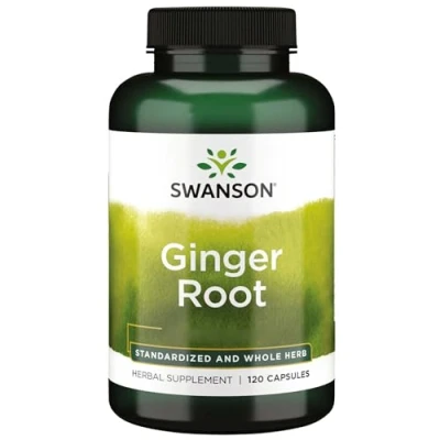 Image of Swanson, Ginger Root, 250mg, 120 Capsules, High Dose, SOYA Free, Gluten GMO Free