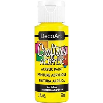 Image of DecoArt Acrylic Paint, Sun Yellow, 59ml