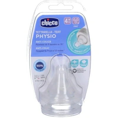 Image of Chicco Physio 2 Teats Fast Flow 4 Months and +