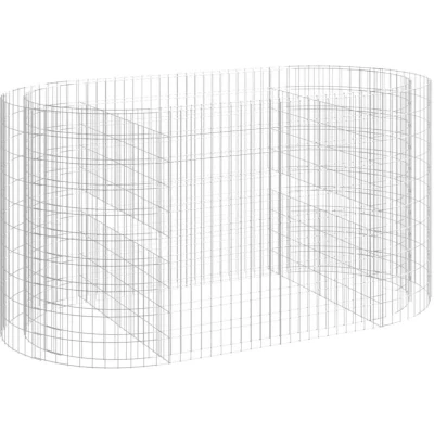 Image of vidaXL Gabion Raised Bed Galvanised Iron 200x100x100 cm