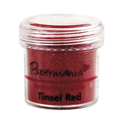 Image of Docrafts 1 oz Embossing Powder, Tinsel Red