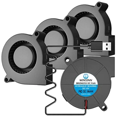 Image of WINSINN 50mm USB Blower Fan 5V 5015 50x15mm Turbine Turbo Brushless (Pack of 4Pcs)