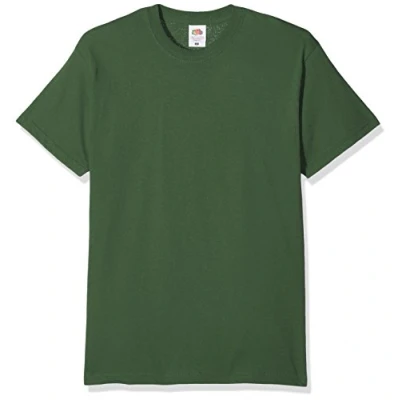 Image of Fruit of the Loom Men&#039;s Original T. T Shirt Pack 3, Bottle Green, X Large