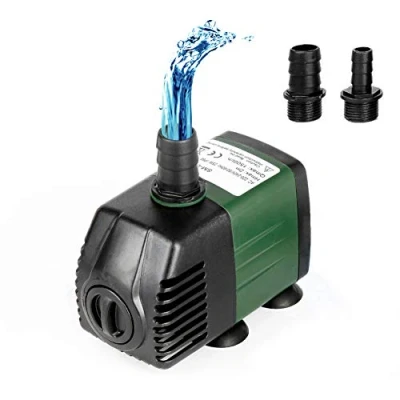Image of Homvik Submersible Water Pump 1500L/H 25W for Fountain Aquarium Pond Garden and Ultra Quiet Hydroponics System with 2 Nozzles AC220 240V 2M Lift Height (1500L/H)