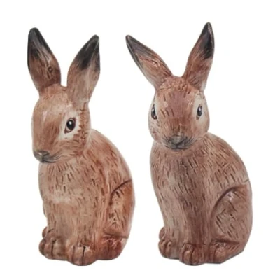Image of Lesser &amp; Pavey Salt Pepper Set for All Types of Kitchen Ceramic Shaker Lovely Pots Suitable Home (Hares)