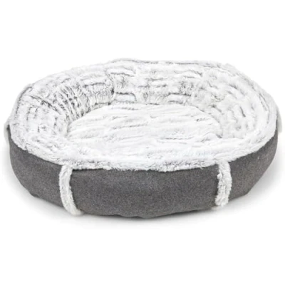 Image of Petface Graphite Grey Felt Donut Pet Bed, 48 cm