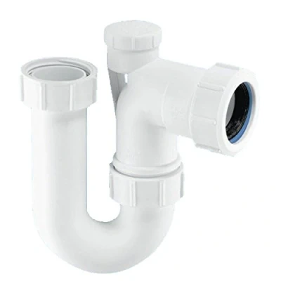 Image of McAlpine SC10V Tubular Swivel Anti Syphon &#039;P&#039; Trap 1.5 inch, White