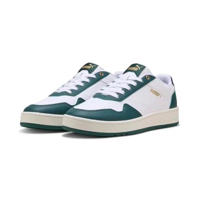 Image of PUMA Unisex Court Classic Sneaker, White Dark Myrtle Gold, 6.5 UK